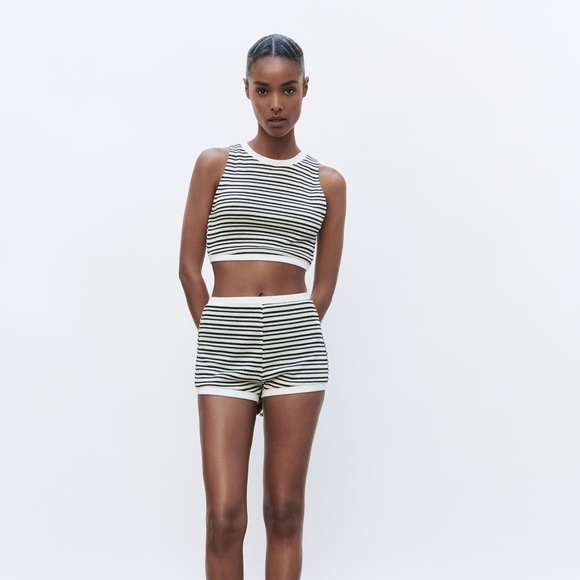 Zara Tops - Zara Striped Jacquard Set